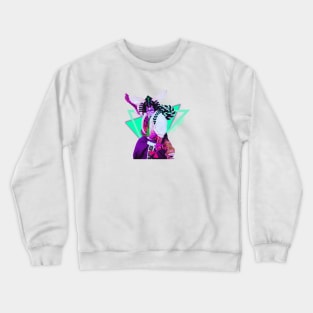 Neon Kabuki God Vaporwave Synthwave Crewneck Sweatshirt